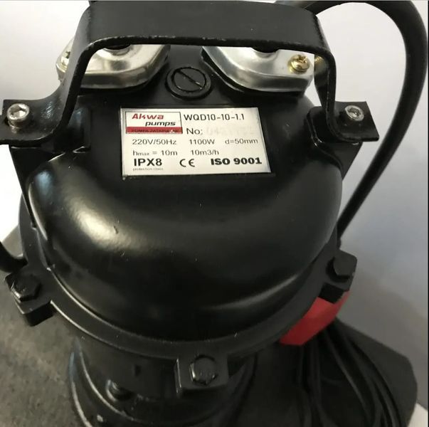 Фекальный насос Akwa Pumps WQD 1.1 кВт и пожарный рукав 12 метров (комплект) гарантия 3 года 1230113 фото